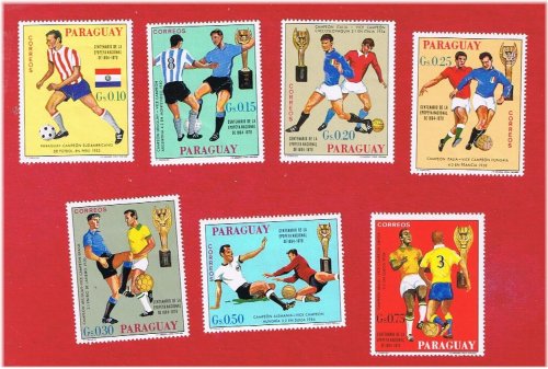 Paraguay Soccer Stamp Collection