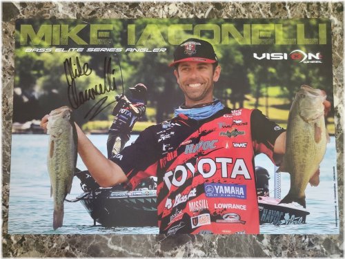 Bass Fishing Prostaff Team Autographed Poster by Mike Iaconelli