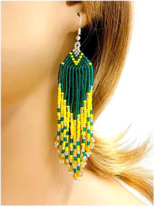 Aqua Breeze Beaded Earrings