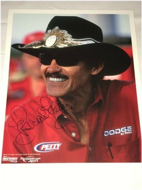 Richard Petty Autographed Fan Club Dodge #43 Memorabilia Photo