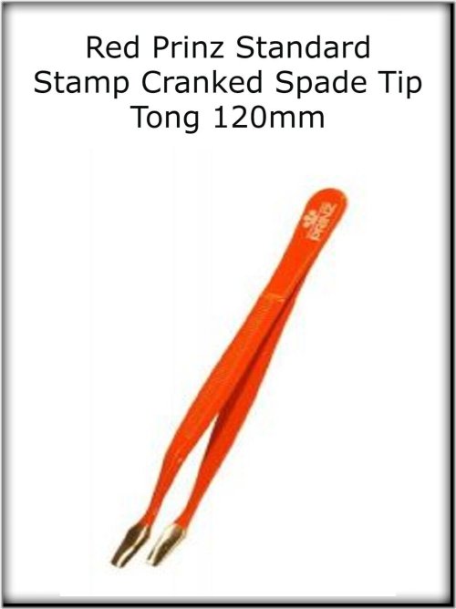 Nickel-Plated Stamp Tong with Cranked Spade Tip by Prinz