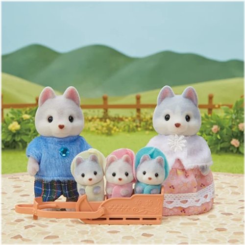 Whimsical Husky Family Play Set