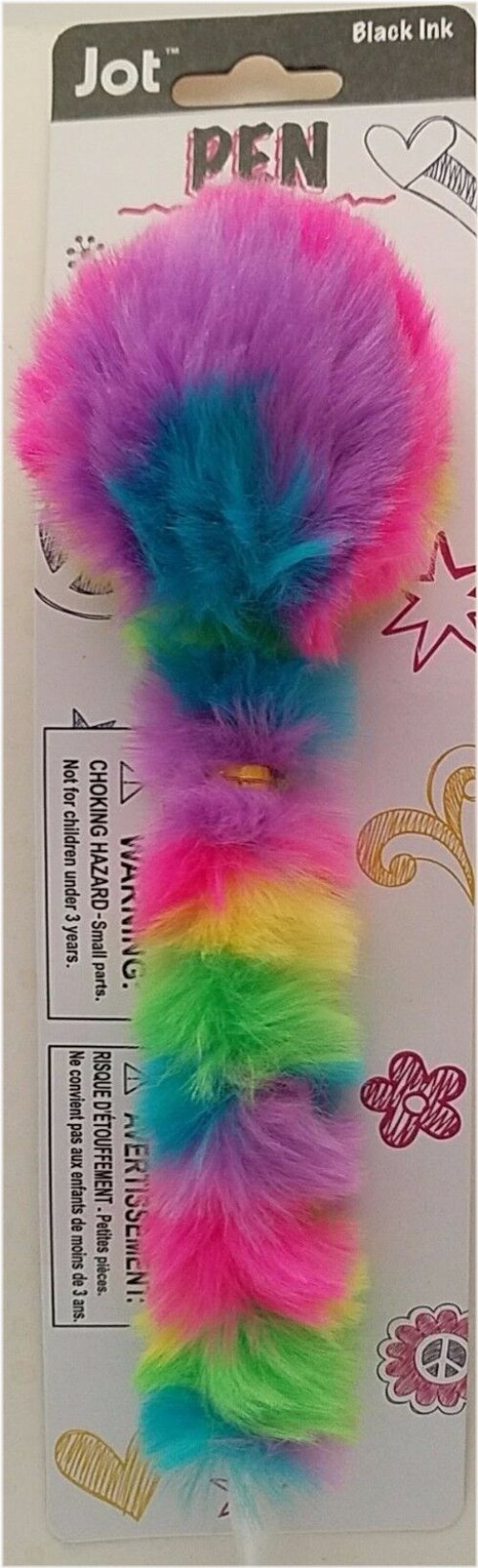Rainbow Fluffy Pom Pom Pens