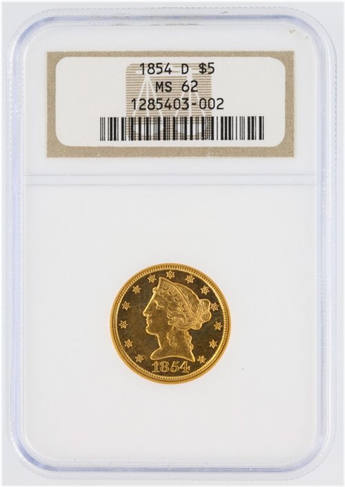 Dahlonega Mint 1854-D Liberty Head Gold Coin