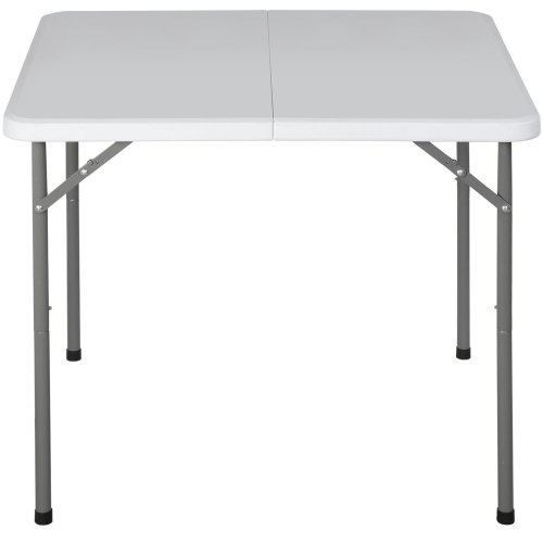 Square Fold-in-Half Card Table with Carrying Handle