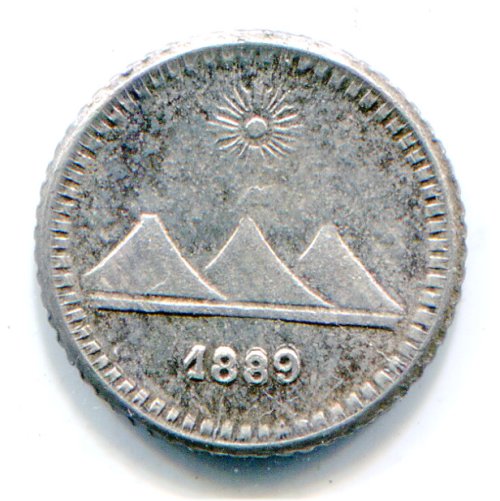 High Grade Guatemala 1/4 Real 1889 Coin