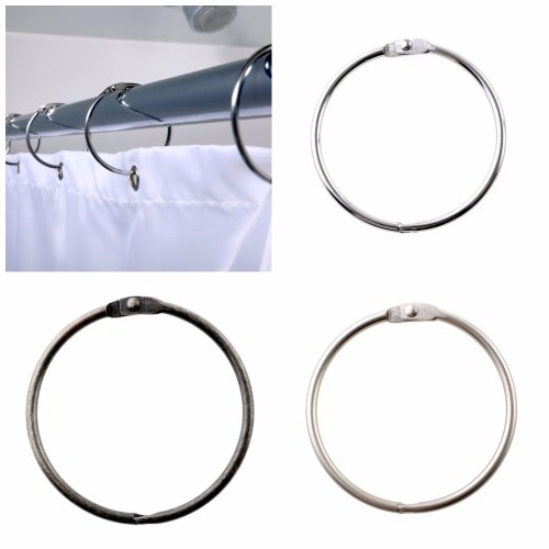 Metallic Round Shower Curtain Rings