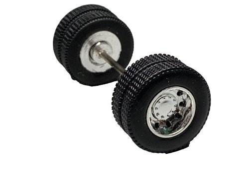 Chrome 10 Hole Wheel & Tire Pair with Axle