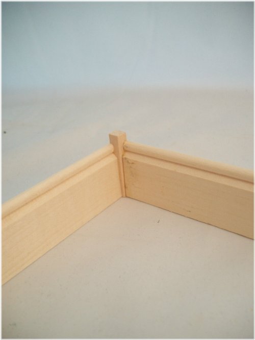 Basswood Corner Blocks for 1/12 Scale Dollhouse Trim Molding (Set of 15)