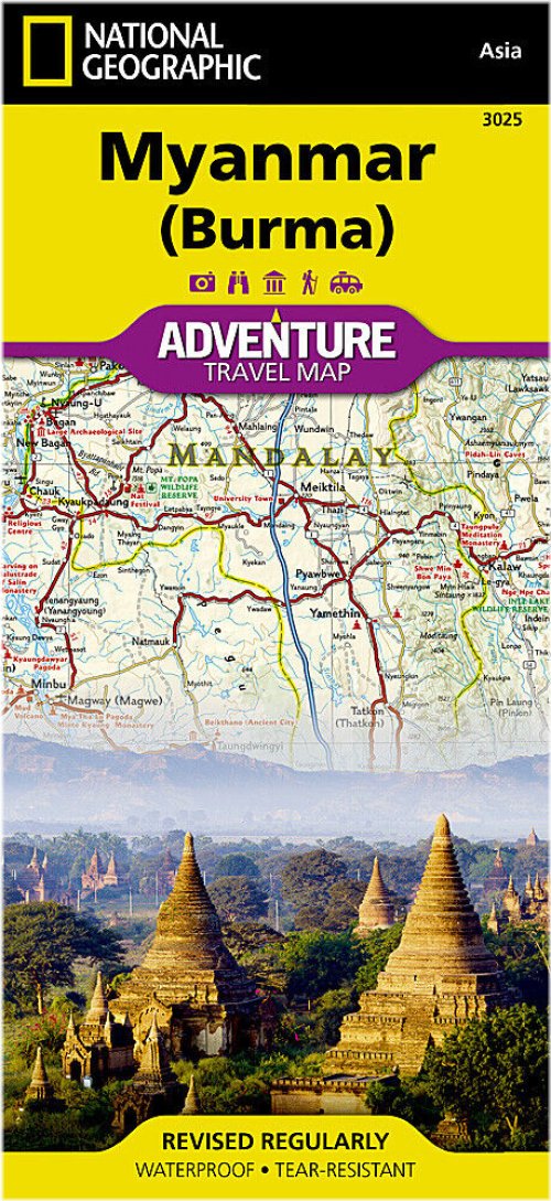 Myanmar (Burma) Adventure Map by National Geographic