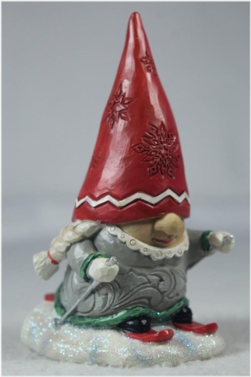 Frosty Gnome with Braids Figurine