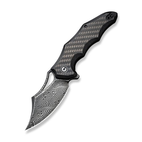 Chiro Carbon Fiber Damascus Pocket Knife