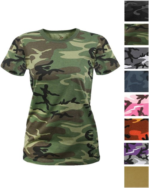 Camo Chic Short Sleeve Tee for Women