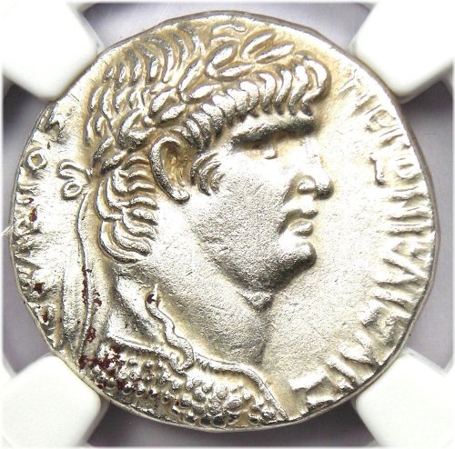 Antioch Silver Tetradrachm - 63 AD - Certified NGC AU