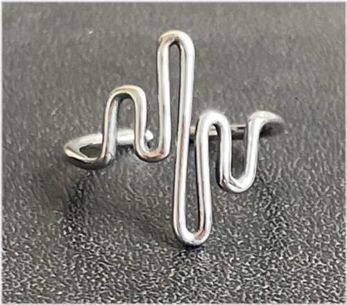 Sterling Silver Wave Toe Ring
