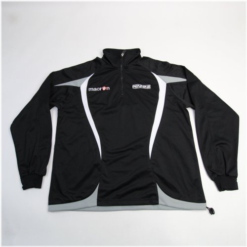 Black and White Pennine United Soccer Pullover with 1/4 Zip