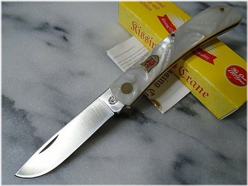 Pearl Celluloid Sod Buster Folding Knife