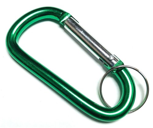 Green D-Shaped Snap Hooks