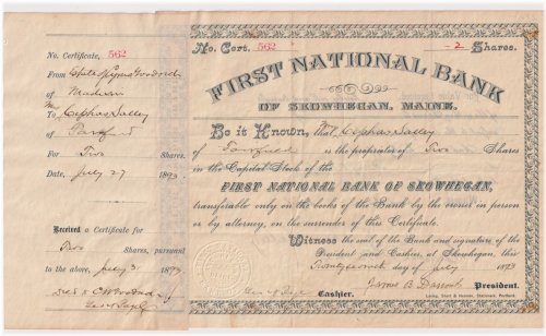 Maine Heritage Financial Certificate