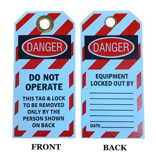 SafetyFirst Lockout Tag with Brass Grommet