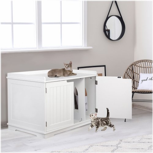 Purrfect Hideaway Cat Litter Box Bench