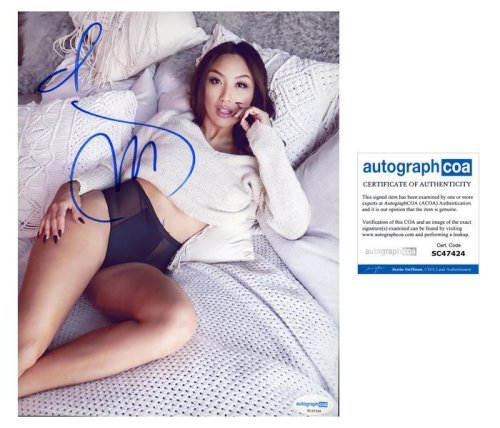 The Real Jeannie Mai Authentic Autograph 8x10 Photo with ACOA Certification
