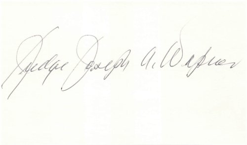 Iconic Justice: Judge Joseph Wapner's Autographed Index Card