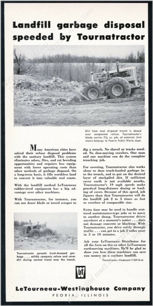 Peoria Time Capsule: 1953 LeTourneau Tournatractor Print Ad