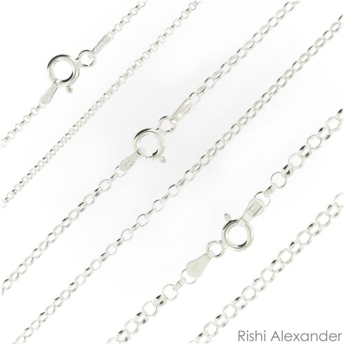 Shimmering Rolo Chain Necklace - Italian .925 Sterling Silver