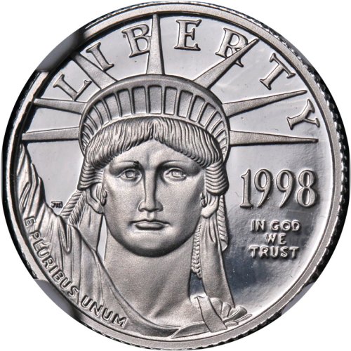 1998-W Platinum American Eagle $10 NGC PF70 Ultra Cameo Brown Label