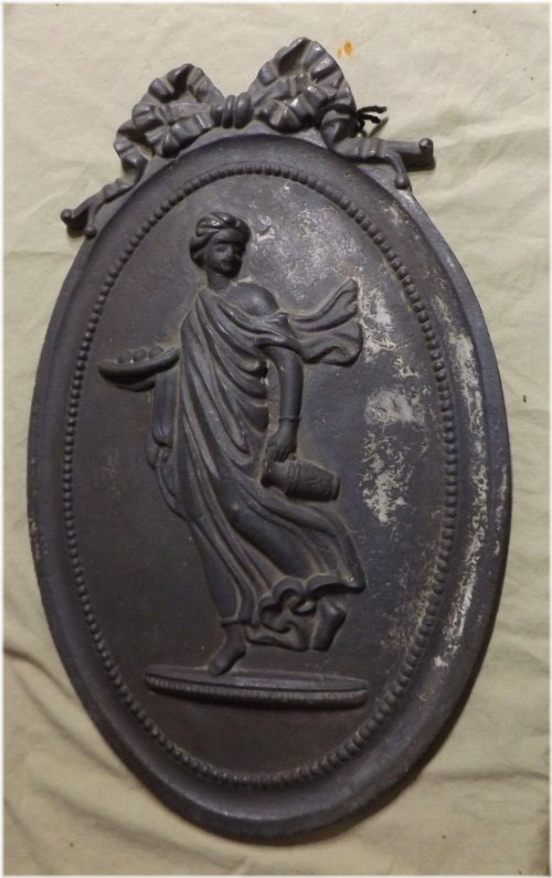 Greco Roman Revival Oval Decorative Plaque