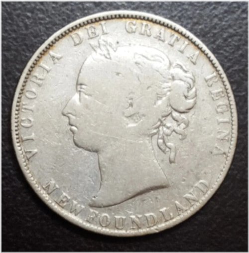 Newfoundland Queen Victoria Silver Half Dollar