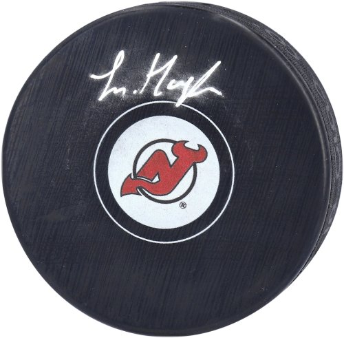 Luke Hughes Autographed Hockey Puck