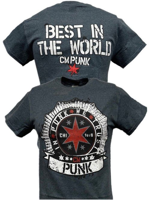 Gray CM Punk Best In the World Men's T-Shirt
