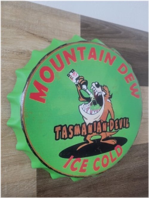 Dewy Tasmanian Metal Cap Sign