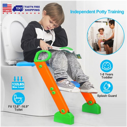 StepUp Potty Ladder Seat for Toddlers and Kids - A Safe and Fun Way to Learn