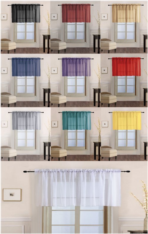 Graceful Cascade Sheer Window Valance