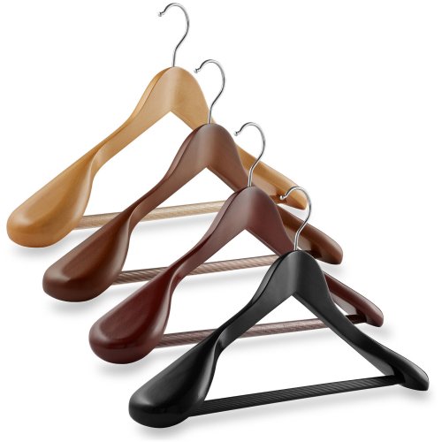 Natural Wood Wide Shoulder Hangers