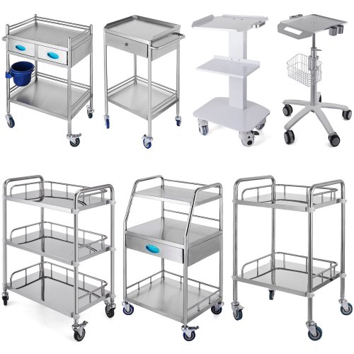 WhisperSteel Medical Equipment Cart