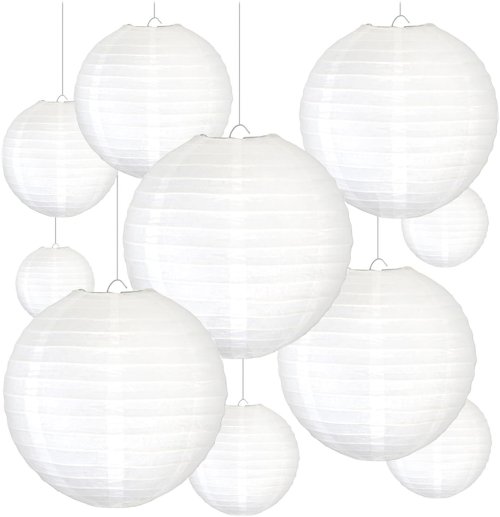 White Paper Lanterns Set