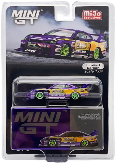 Nissan S15 SILVIA LB-Super Silhouette #555 2022 Formula Drift Japan Diecast Vehicle