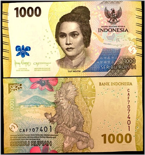 Indonesia 1000 Rupiah 2022 Banknote Collection
