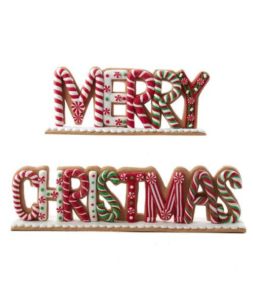 Festive Candy Cane Claydough Sign