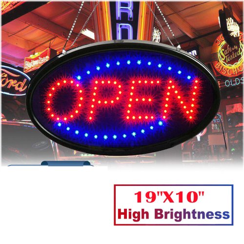 Bright Motion Open Sign with LED Lights and On/Off Switch