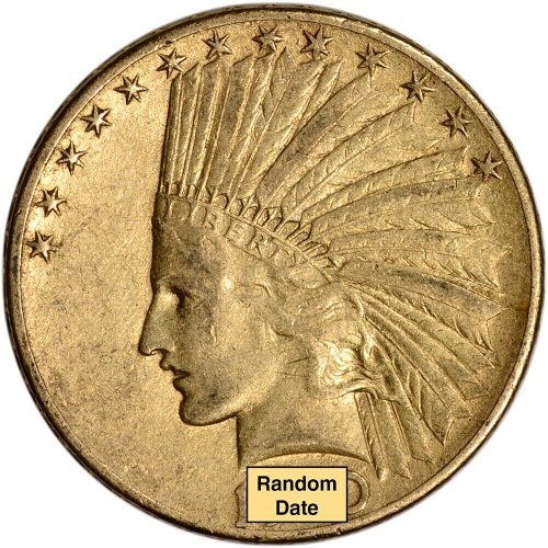 Vintage American Gold Coin - Indian Head Design - $10 Denomination