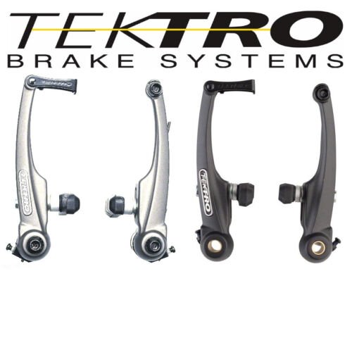 Precision V-Brake System by TEKTRO: Black/Silver, Front/Rear Fit for Shimano Bikes