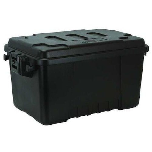 Black Plastic Trunk - 24 x 15 x 13 Inches with 2.7 Cu Capacity