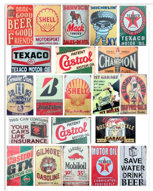 Retro Gas Station Decals Pack