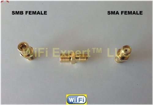 Antenna Adapter Converter - SMA Female to SMB Female Straight Adapter