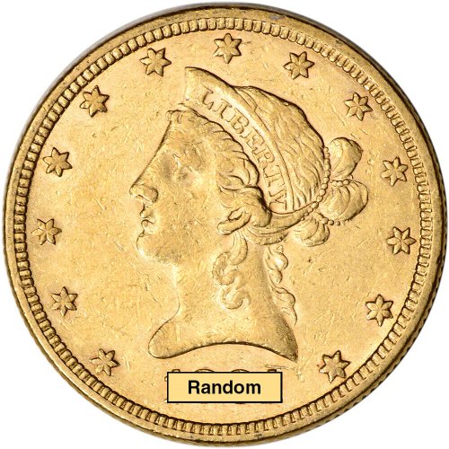 Liberty Head Gold Eagle - Extra Fine - Random Date